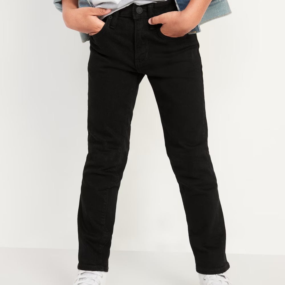 Old Navy big boys skinny built-in-tough black jeans cotton Size 8 PLUS